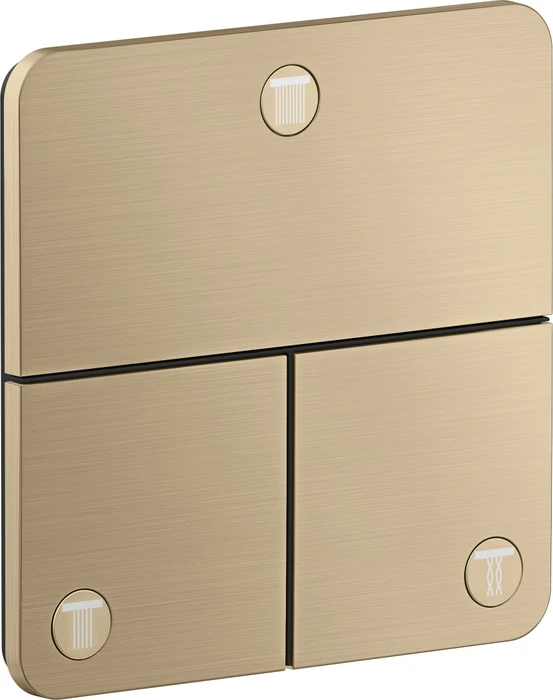 Hansgrohe Axor ShowerSelect ID softsquare Kontrollfeld Ventil für 3 Verbraucher brushed bronze