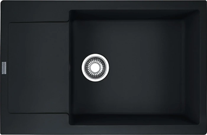 Franke Maris MRG 611-78 XL Einbau Becken rechts mit Ablauffernbedienung black matt