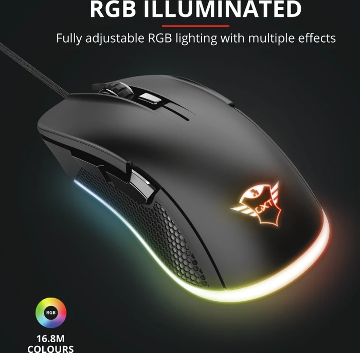 Trust Gaming GXT 922 YBAR RGB Gaming Mouse schwarz, USB