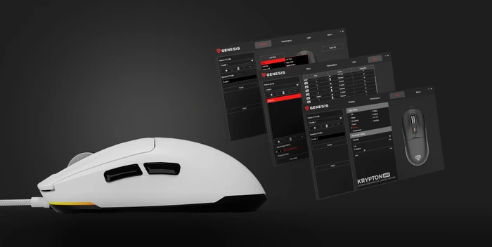 Genesis Krypton 660 Ultra-Lightweight Gaming Mouse weiß, USB