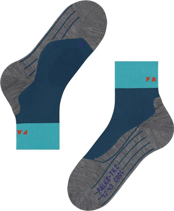 Falke TK2 Explore Cool Short Wandersocken blue pond (Herren)