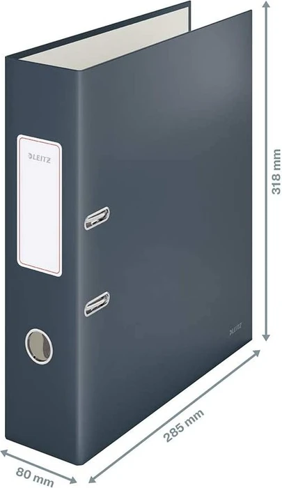 Leitz Qualitäts Ordner 2-Ring 180° Cosy Soft-Touch, 80mm, A4, grau