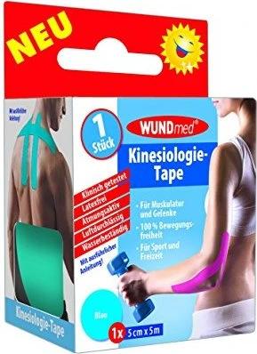 WUNDmed Kinesiologie Tape Rolle 5cm x 5m blau, 1 Stück