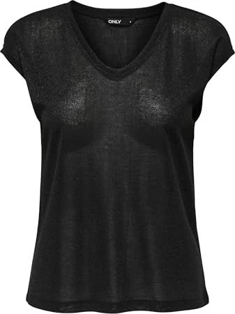 ONLY Silvery Top Shirt schwarz (Damen)