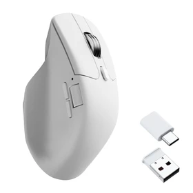 Keychron M6 All Silent Wireless Mouse weiß, 1K PixArt 3311, USB/Bluetooth (M6S-B72)