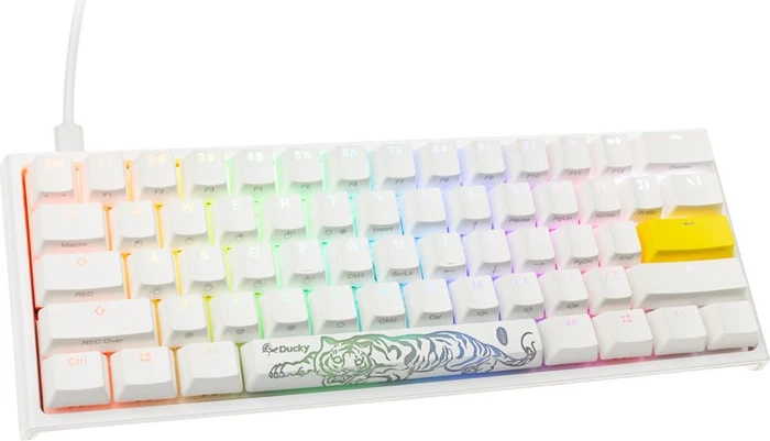 Ducky One 2 Pro Mini, PBT, weiß, LEDs RGB, Kailh Box BROWN, USB, US