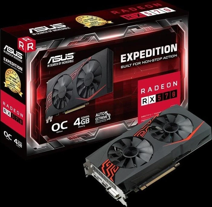 ASUS Expedition Radeon RX 570 OC, EX-RX570-O8G, 8GB GDDR5, DVI, HDMI, DP