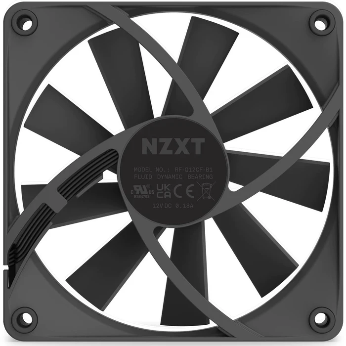 NZXT F Series F120Q (2022), Matte Black, schwarz, 120mm