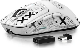 Attack Shark X3Pro Wireless Gaming Mouse weiß, inkl. Grip Tape, USB/Bluetooth