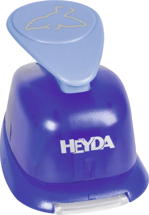 Heyda Hebel-Motivstanzer groß, Pop-Up Taube, blau, 25mm