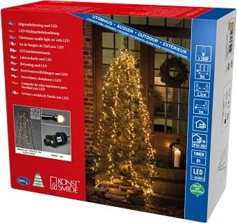 Konstsmide Micro Lichterkette Baummantel 400cm LED 1080x bernstein