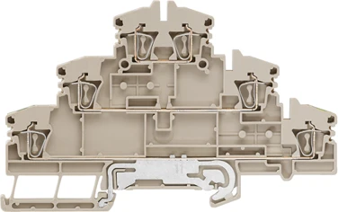 Weidmüller ZDLD 2.5-2N/PE/L/L Mehrstock-Reihenklemme, Zugfederanschluss, 2.5 mm², 500 V, 20 A, dunkelbeige
