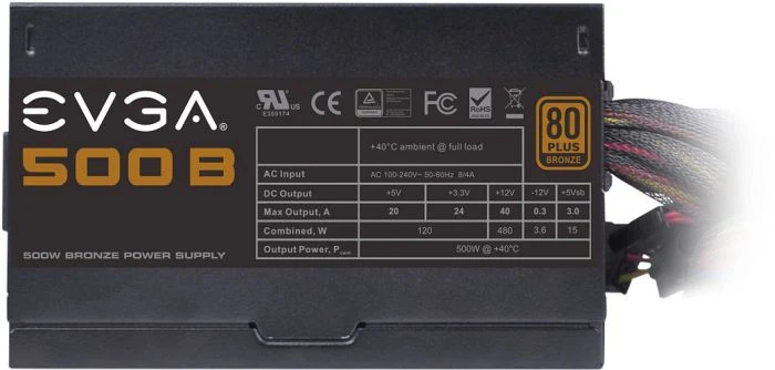 EVGA B 500 500W, ATX 2.3
