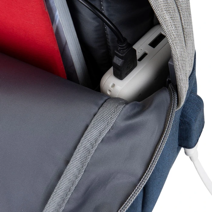 RivaCase 7562 Prater anti-theft Laptop Rucksack 15.6", grau/dunkelblau
