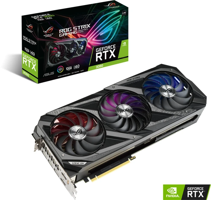 ASUS ROG Strix GeForce RTX 3080 V2 (LHR), ROG-STRIX-RTX3080-10G-V2-GAMING, 10GB GDDR6X, 2x HDMI, 3x DP