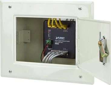 Planet WGS-800 Industrial Wallmount Gigabit Switch, 8x RJ-45, 120W PoE+