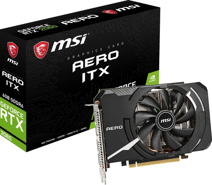 MSI GeForce RTX 2060 Aero ITX 6G, 6GB GDDR6, HDMI, 3x DP