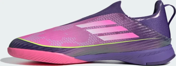 adidas F50 League Laceless IN purple/cloud white/lucid lemon (Junior)