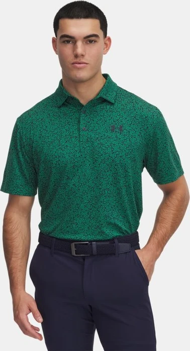 Under Armour Playoff 3.0 Poloshirt kurzarm team kelly green/midnight navy (Herren)