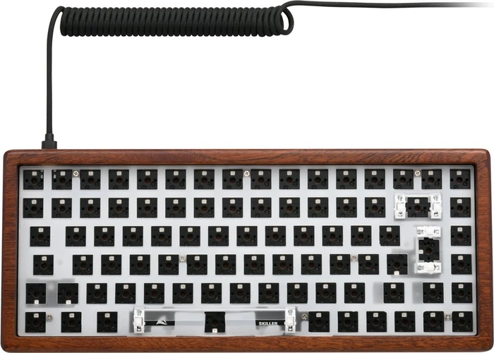 Sharkoon Skiller SGK50 S3 Wood Barebone Gaming Tastatur, holz, ISO/ANSI