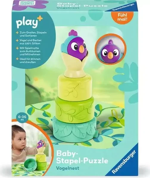 Ravensburger play+ Baby-Stapel-Puzzle: Vogelnest