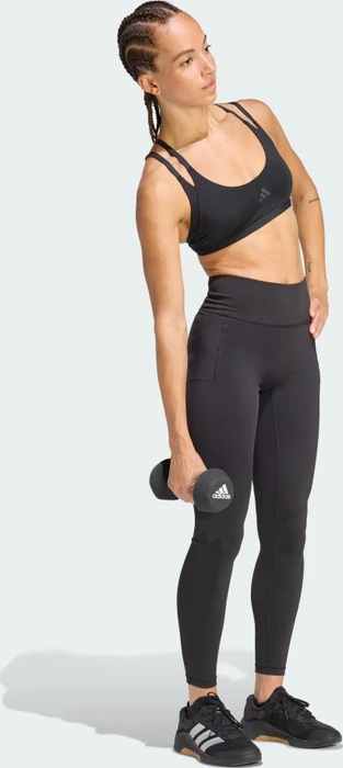 adidas Optime Workout Full Length Tights Hose lang schwarz (Damen) (KA0186) – Bild 4 von 7