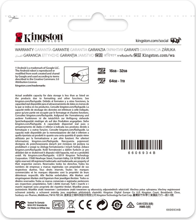 Kingston Canvas Select Plus R100 64GB, UHS-I U1, A1, Class 10