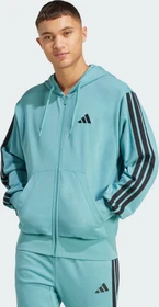 adidas Essentials 3-Streifen French Terry Hoodie powder teal/black (Herren)