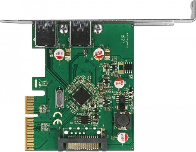 DeLOCK 2x USB-A 3.1, PCIe 3.0 x4