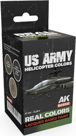 AK-Interactive 2nd Gen Real Colors US Army Helicopter Colors Farbset, 3-tlg.