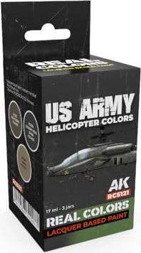 AK-Interactive 2nd Gen Real Colors US Army Helicopter Colors Farbset, 3-tlg.