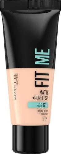 Maybelline Fit Me Matte & Poreless Foundation 102 fair ivory, 30ml