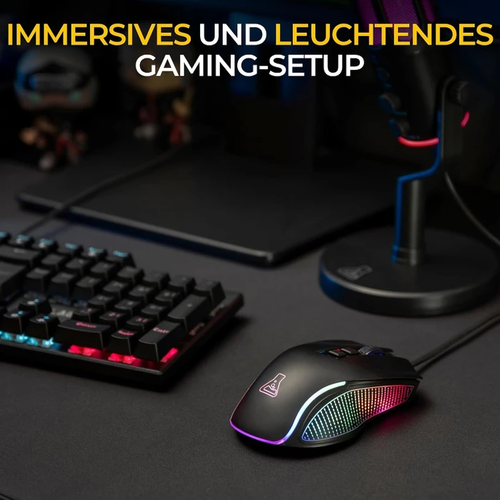 The G-Lab Kult Thorium Gaming Mouse, schwarz, USB