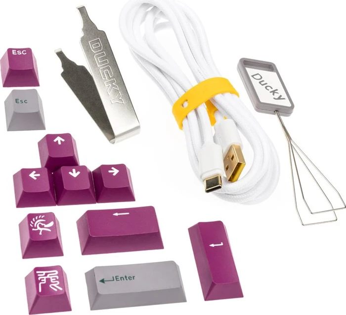 Ducky One 3 Mist Grey PBT, LEDs RGB, MX RGB ERGO CLEAR, USB, US