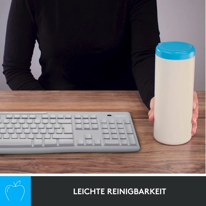 Logitech Protective Cover für Logitech K270, Logitech MK270 Desktop, Layouts: ISO-DE, Tastaturabdeckung, transparent