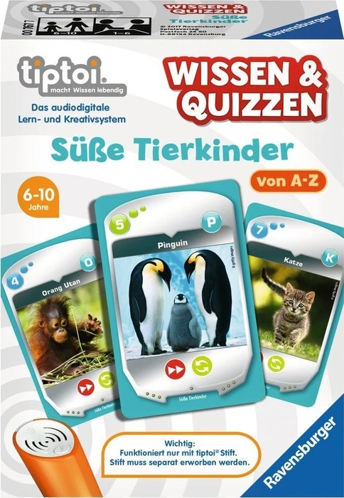 Ravensburger tiptoi Spiel: Wissen & Quizzen: Süße Tierkinder