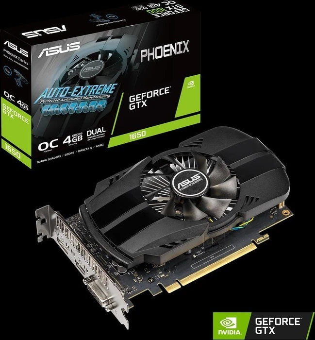ASUS Phoenix GeForce GTX 1650 OC, PH-GTX1650-O4G, 4GB GDDR5, DVI, HDMI, DP