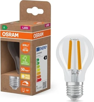 Osram LED SUPERSTAR+ CLASSIC A FIL 60 EECA 3.8W/827 E27, 1 Stück