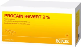 Procain Hevert 2% Injektionslösung Ampullen, 20 Stück