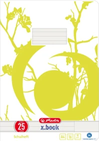 Herlitz x.book Recycling Schulheft, A4, Lineatur 25, 16 Blatt