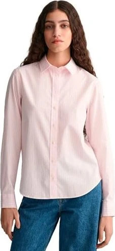 Gant Regular Fit Classic Popeline Stripe Hemd langarm light pink (Damen)