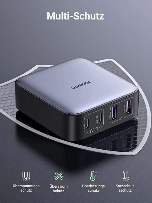 Ugreen Nexode 65W Desktop Charger schwarz/silber