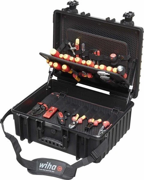Wiha 9300-702 VDE Elektriker Competence XL Handwerkzeugset inkl. Koffer, 80-tlg.