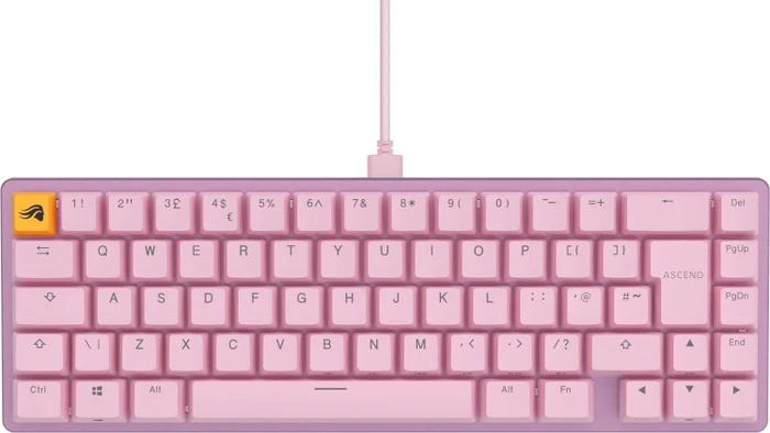 Glorious GMMK 2 Compact, 65%, rosa, LEDs RGB, Glorious Fox Linear, USB, UK