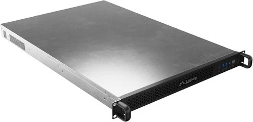 Lanberg Servergehäuse 650/12, schwarz/grau, 1HE, Flex-ATX