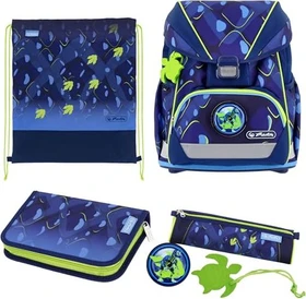 Herlitz Ultra Light XL Plus T-Rex Explorer Schultaschen-Set, 4-tlg.