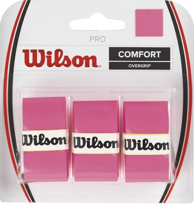 Wilson Comfort Pro Overgrip Griffband rosa, 3 Stück (WRZ4014PK)