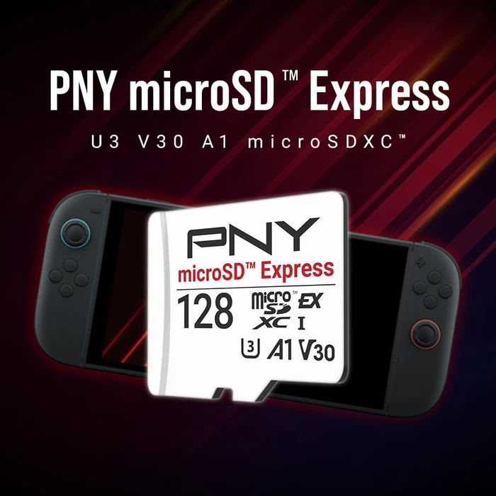 PNY microSD Express R890/W550 128GB, UHS-I U3, A1, Class 10, SD Express EX I