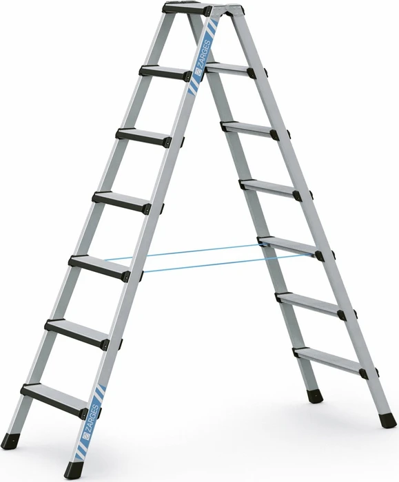 Zarges Comfortstep B Alu 2-tlg. Stehleiter, 2x 7 Stufen
