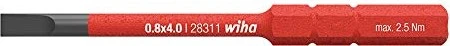 Wiha 283110 slimBit electric VDE Schlitz Wechselklinge 6mm, 2x75mm